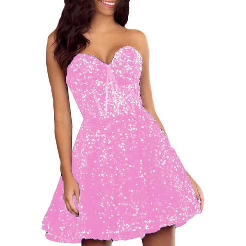 Trendy V Neck White Junior Short Prom Dress JTSH174
