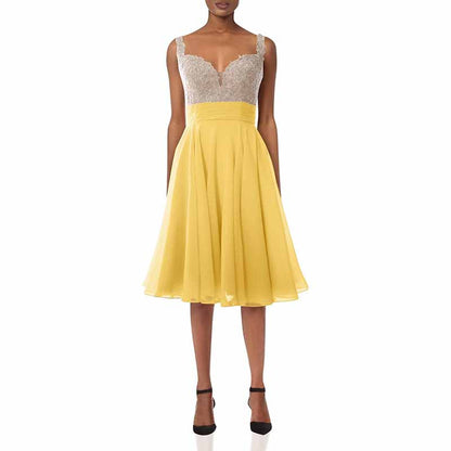 Women Straps Wedding Party Formal Gown Short Lace Prom Homecoming Dress