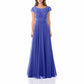 Long lace bridesmaid dresses with cap sleeves lace top wedding guest dress event dress