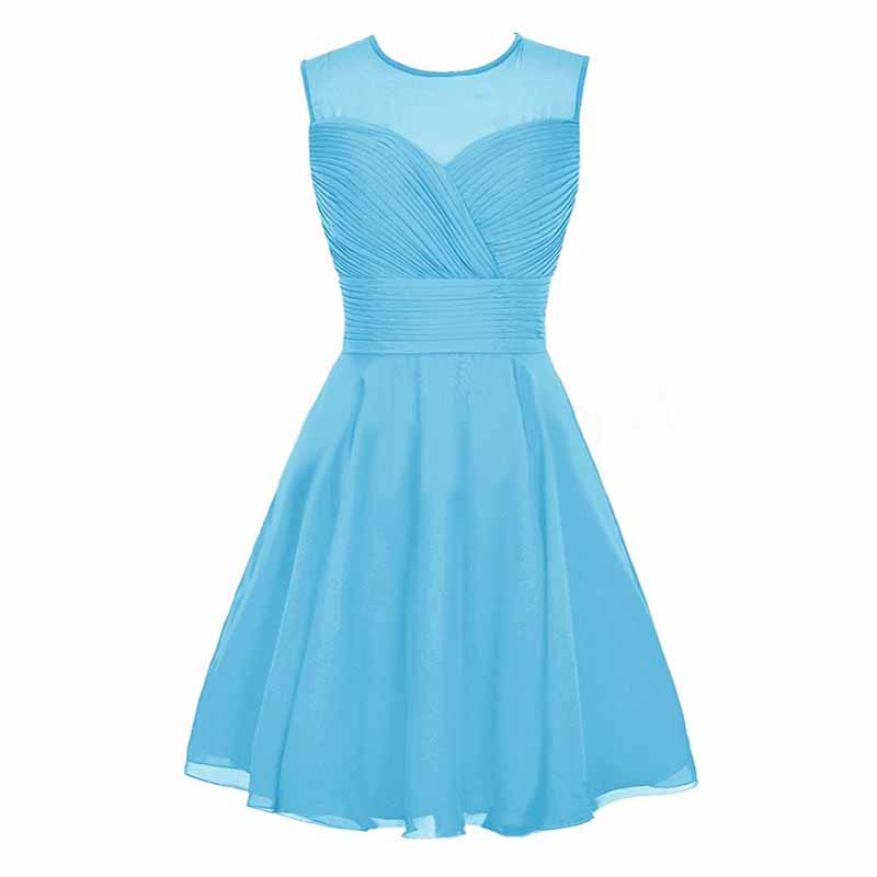 knee length dresses for ladies Trendy Sequins Halter Junior Short Prom Dress JTSH038 main image 1