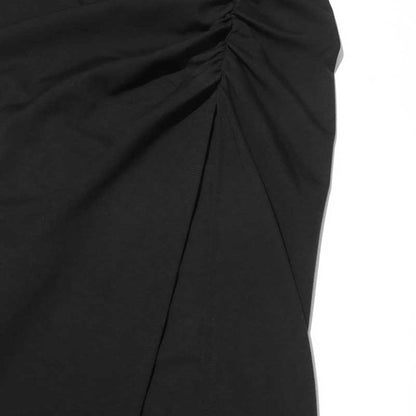 Women's High Split Skirt Suit Knee Length Wedding Suit With Bow Tie