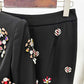 Long Sleeve Crystal Embellished Two-piece Skirt Suit Beaded Crop Top Midi Skirt Suit