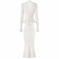 Women's Mermaid Skirt Suit Two Pieces Elegant Knit Set