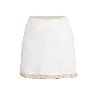 Women's White Mini Skirt Suit Wedding Suit Short Skirt Suit