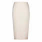 Women Knitted Midi Skirt Suit Pearl Embellished Two Pieces Set