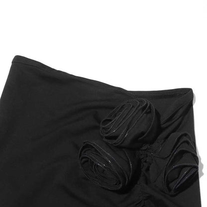 Women's High Split Skirt Suit Knee Length Wedding Suit With Bow Tie