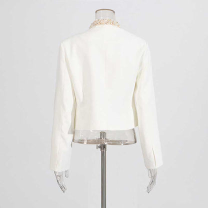 Women's White Mini Skirt Suit Wedding Suit Short Skirt Suit