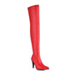 Womens Thigh High Stretch Boots Pointed Toe Stiletto Over The Knee Bootie