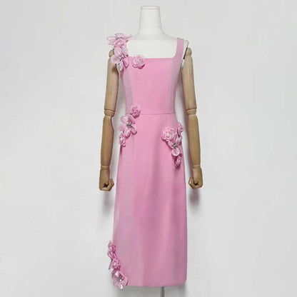 Flower Applique Midi Dresses for women
