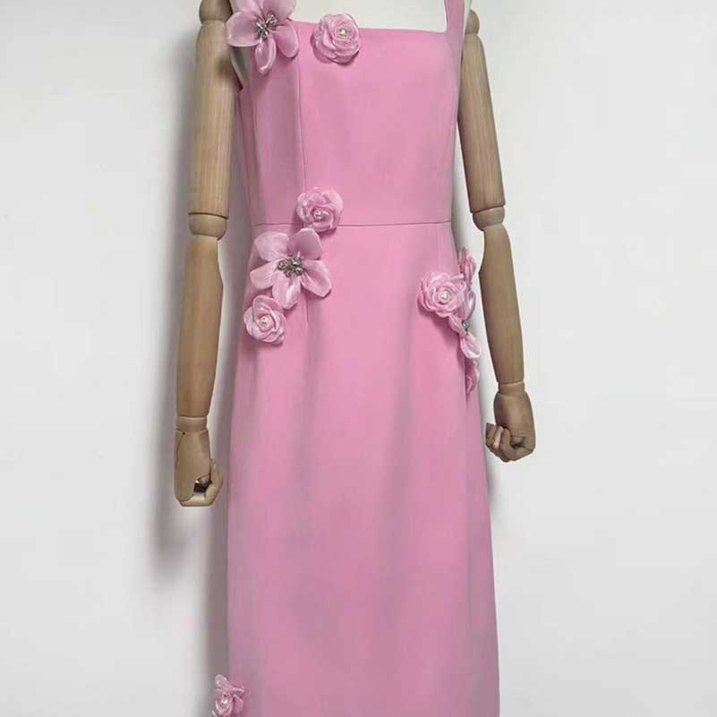 Flower Applique Midi Dresses for women