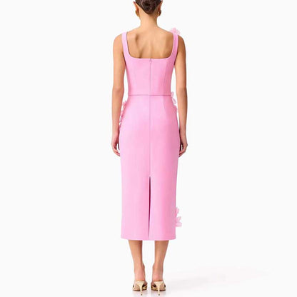 Flower Applique Midi Dresses for women