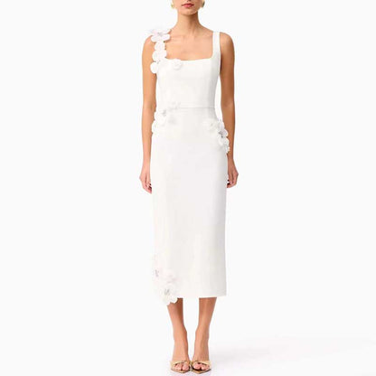 Flower Applique Midi Dresses for women