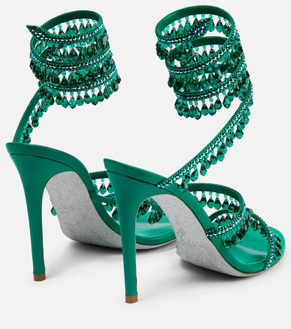 Crystal Wrap Heels – Glamorous Stiletto Sandals