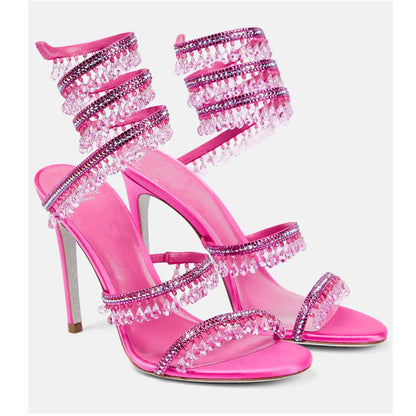 Crystal Wrap Heels – Glamorous Stiletto Sandals