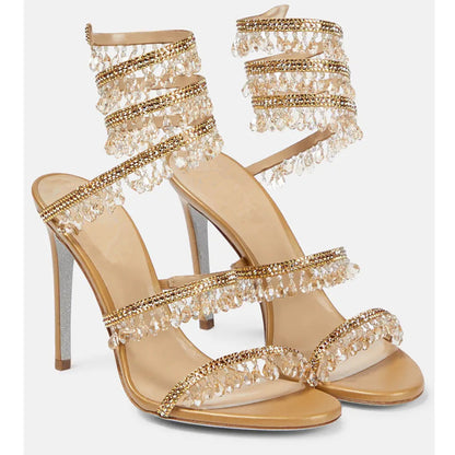 Crystal Wrap Heels – Glamorous Stiletto Sandals
