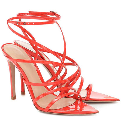 Women's Strappy High Heels Sandals Summer Dress Shos Stiletto Heels