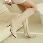 Women's Heeled Suede Knee-High Boots