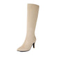 Women's Heeled Suede Knee-High Boots