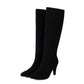 Women's Heeled Suede Knee-High Boots