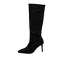 Women's High Heel Suede Boots Plus Size Knee High Boots