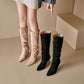 Women's High Heel Suede Boots Plus Size Knee High Boots