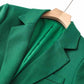 Women's one button blazer with Pocket in Black,Green,Khaki Color