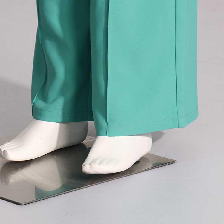 Womens Turquoise Pantsuit Summer Two Pieces Suit Trendy Wide-Legs Suit