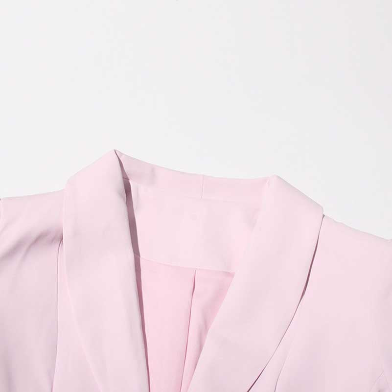 2-Piece 3D Rose Blazer With Pleated Skirt Suit