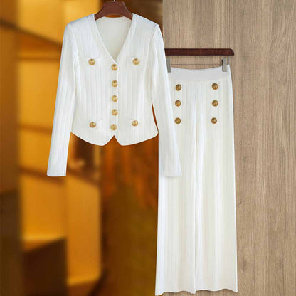 Women's Knitted Pantsuit Wedding Suit