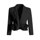 2-Piece 3D Rose Blazer With Pleated Skirt Suit