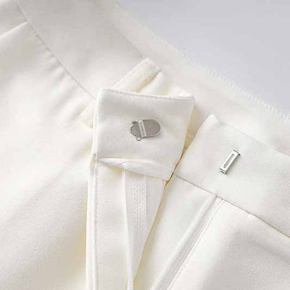 Women's Pantsuit Long Sleeves Crystal Pearl Blazer Set Pantsuit