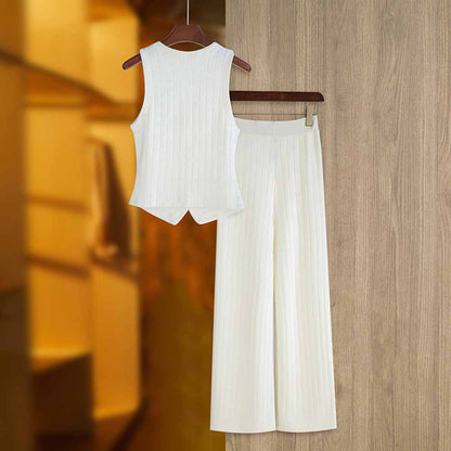 Women's Knitted Pantsuit Wedding Suit