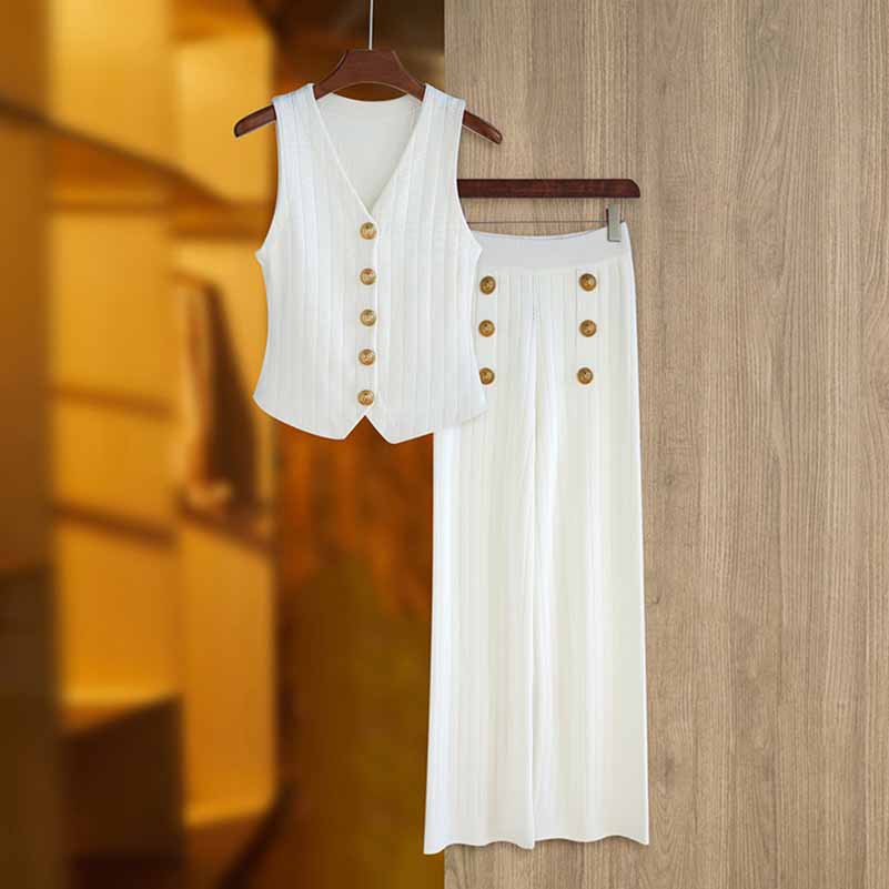 Women's Knitted Pantsuit Wedding Suit