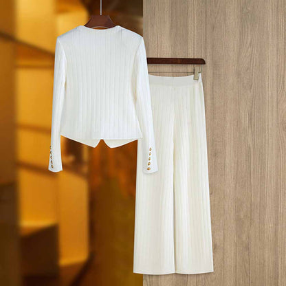 Women's Knitted Pantsuit Wedding Suit