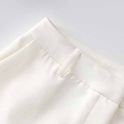 Women's Pantsuit Long Sleeves Crystal Pearl Blazer Set Pantsuit