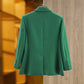 Women's one button blazer with Pocket in Black,Green,Khaki Color