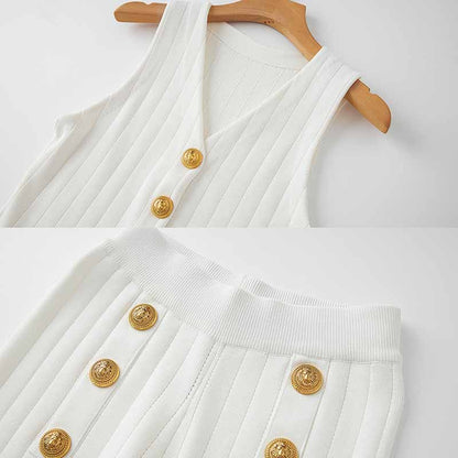 Women's Knitted Pantsuit Wedding Suit