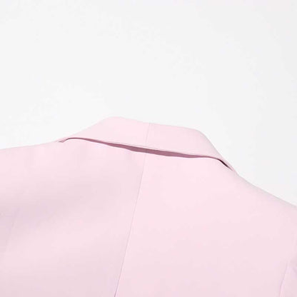 2-Piece 3D Rose Blazer With Pleated Skirt Suit