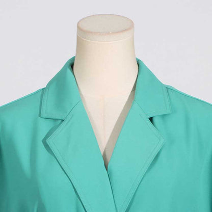 Womens Turquoise Pantsuit Summer Two Pieces Suit Trendy Wide-Legs Suit