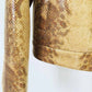 Women's Snake Patterned Pantsuit Leather Jacket and Flare Bottoms Two Pieces Suit