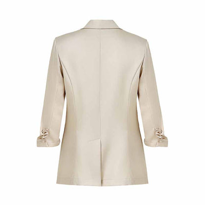 Women's Summber Blazer Work Office Blazers One Button Jacket with Pocket