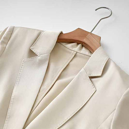 Women's Summber Blazer Work Office Blazers One Button Jacket with Pocket