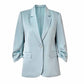 Women's Summber Blazer Work Office Blazers One Button Jacket with Pocket