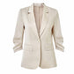 Women's Summber Blazer Work Office Blazers One Button Jacket with Pocket