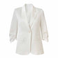 Women's Summber Blazer Work Office Blazers One Button Jacket with Pocket