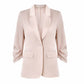 Women's Summber Blazer Work Office Blazers One Button Jacket with Pocket