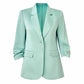 Women's Summber Blazer Work Office Blazers One Button Jacket with Pocket