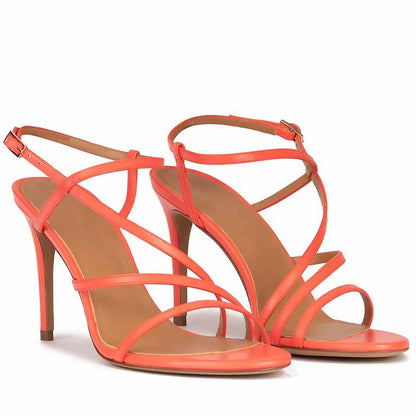 Women's Strappy Heels Candy Colored Sandals