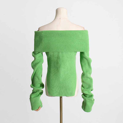 Women's Knit Top Off-Shoulder Sweater