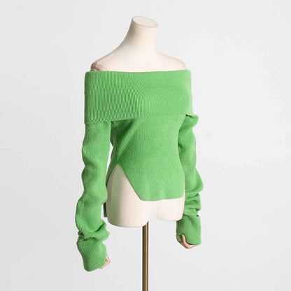 Women's Knit Top Off-Shoulder Sweater
